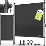 Tillvex store banne vertical 100 x 310 cm, anthracite, avec manivelle, sans perçage brise - vue extensible ... Tillvex store banne vertical 100 x 310 cm, anthracite, avec manivelle, sans perçage brise - vue extensible ...