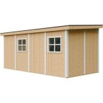 Abri de jardin qualit premium 11, 47 m - h231x248x530 cm - construction de panneaux lp smartside - ...