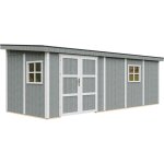 Timbela - abri de jardin qualit premium 14, 3 m - h231x248x648 cm - construction de panneaux lp smartside ...