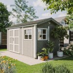Timbela - abri de jardin qualité premium 8, 68 m² - h252x250x412 cm - construction de panneaux lp smartside ... Timbela - abri de jardin qualité premium 8, 68 m² - h252x250x412 cm - construction de panneaux lp smartside ...