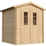 Timbela - abri de jardin en bois - stockage extrieur i186xl196xh218 cm / 2, 82 m2 petit abri  outils, ...