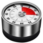 Timer, minuteur de cuisine m�canique, minuterie magn�tique adsorbable, affichage temps restant avec alarme ...