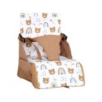 Tineo - rehausseur nomade 30 x 28 x 13 cm - ultra compact - camel / oursons