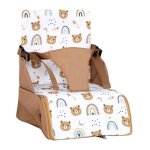 Tineo - rehausseur nomade 30 x 28 x 13 cm - ultra compact - camel / oursons