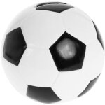 Tirelire ballon de football blanche et noire en cramique