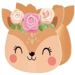 Tirelire biche avec couronne de roses Tirelire biche avec couronne de roses