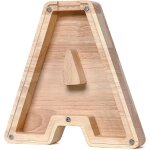 Tirelire en bois personnalis�e avec lettres de l'alphabet pour gar�ons et filles, grande tirelire de ...
