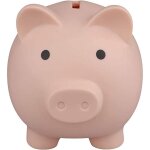 Tirelire cochon en plastique 9 x 9 x 9 cm, l�g�re et r�sistante, pour pi�ces d?�pargne, disponible en ...