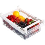 Tiroir r�tractable pour r�frig�rateur - rangement organisateur r�tractable en plastique transparent sans ...