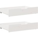 Tiroirs sous le lit 2 pcs blanc 85x55x16 cm bois de pin massif - vidaxl