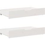 Tiroirs sous le lit 2 pcs blanc 95x55x17 cm bois de pin massif vidaxl