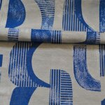 Tissus d'ameublement  motifs indigo bleu 1. 5 m