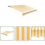 The living store - tissu d'auvent jaune tournesol / blanc 3x2, 5 m (cadre non inclus) - toile d'auvent ... The living store - tissu d'auvent jaune tournesol / blanc 3x2, 5 m (cadre non inclus) - toile d'auvent ...
