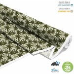 Tissus décoratifs extérieurs oxford - motif feuilles de cannabis vertes Tissus décoratifs extérieurs oxford - motif feuilles de cannabis vertes