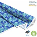 Tissus d�coratifs d'ext�rieur oxford - motif feuilles tropicales bleues i dx187