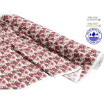 Tissus d�coratifs d'ext�rieur oxford - motif roses sur blanc i dr207
