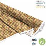 Tissus décoratifs d'extérieur oxford - motif tissage bois 3d Tissus décoratifs d'extérieur oxford - motif tissage bois 3d