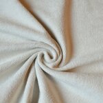 Tissu double face thermique et occultant aspect velours ecru 145 cm