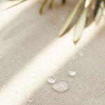 Tissu enduit pour nappe extrieur ecru 160 cm