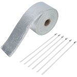 Tissu d'enveloppe de tuyau d'�chappement d'isolation thermique de voiture d'argent de 5 m avec des accessoires ...