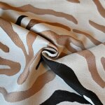Tissu jacquard ameublement motif zbre dgrad jaune ocre 140 cm