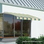Tissu de remplacement pour auvent 3x2 beige et vert acrylique 300 gr / m2 - protection uv - toile de ... Tissu de remplacement pour auvent 3x2 beige et vert acrylique 300 gr / m2 - protection uv - toile de ...