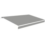 Tissu de remplacement pour auvent 4x2. 5 gris polyester 280 gr / m2 - protection uv - toile de store ...