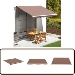 Vidaxl - tissu de remplacement pour auvent marron 4x3, 5 m - tissu d'ombrage - auvent de jardin - toile ...