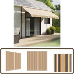 Vidaxl - tissu de remplacement pour auvent rayures multicolores 4x3, 5 m - toile de store - tissu d'ombrage ...