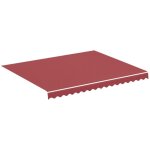 Tissu de remplacement pour auvent?toile de remplacement bordeaux rouge 3x2, 5 m cfw76665