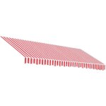 Tissu de remplacement pour auvent?toile de remplacement rayures rouges et blanches cfw71722