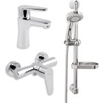 Titania fresh - set de mitigeur de lavabo et de baignoire avec accessoires, chrome sada96061 - novaservis ...