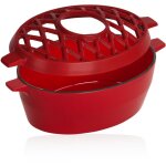 Humidificateur en fonte maille rouge, 2, 7 litres, humidificateur en fonte, vaporateur - bbq - toro ...