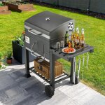 Barbecue charbon de bois, bbq smoker, chariot  barbecue, barbecue fumoir, grill  charbon de bois avec ...