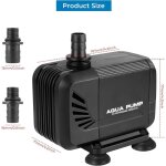 Pompe eau submersible, 15w 1500l / h mini pompe silencieuse, pompe aquarium avec 2 buses 13 / 16mm, hauteur ...
