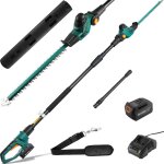 Taille - haie tlescopique sans fil, taille - haies sur perche, batterie li - ion 20 v 4 ah / chargeur, ...