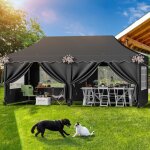 Tonnelle de jardin exterieur 3x6m, tente de jardin, tente de rception, pliante impermable avec 6 parois ...