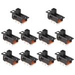 10pcs interrupteur a glissiere de haut bouton 6 broches 3 position dpdt panneau 0. 5a 50v dc