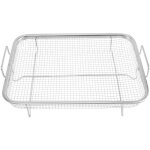 Tlily - 1pcs panier de friteuse  air pour four, gril en acier inoxydable, antiadhsive, grille plateau ...
