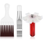 Brosse de nettoyage d'aileron condensateur climatiseur 3 pices, ensemble nettoyant redresseur pour les ...