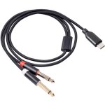 Câble audio stéréo usb c vers double 6, 35 mm de type cordon pour haut - parleurs multimédia smartphone, ... Câble audio stéréo usb c vers double 6, 35 mm de type cordon pour haut - parleurs multimédia smartphone, ...