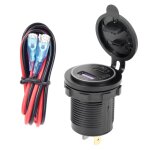 Tlily - chargeur de voiture usb pd type c et qc 3. 0 prise courant 12 v avec interrupteur marche / arr�t ...