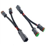 Tlily - type y adaptateur de prise deutsch dt dtp 2 broches pour led pod faisceau cblage connecteurs ...