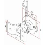 Faac - tm2 58 support goupille carr et omega a58060551 automatismes