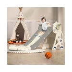 Magicfox - toboggan licorne - glisse de 150cm avec panier de basket, machine  musique - jeu d'activits ...