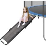 Toboggan de trampoline, toboggan de trampoline de largeur s�re avec poign�e et tissu r�sistant � la d�chirure, ...
