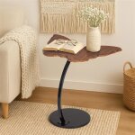 Todeco - table d'appoint bout de canap� papillon design, table basse en forme de c, table mobile avec ...