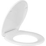 Abattant wc blanc duroplast thermoplastique d�clipsable forme ovale avec frein de chute charni�re r�glable ...