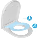 Abattant wc familial forme d avec sige enfant bleu magntique frein de chute charnire rglable pour ...