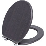 Todot abattant wc avec frein de chute silencieux, si�ge de toilette en mdf imitation bois naturel, charni�res ...